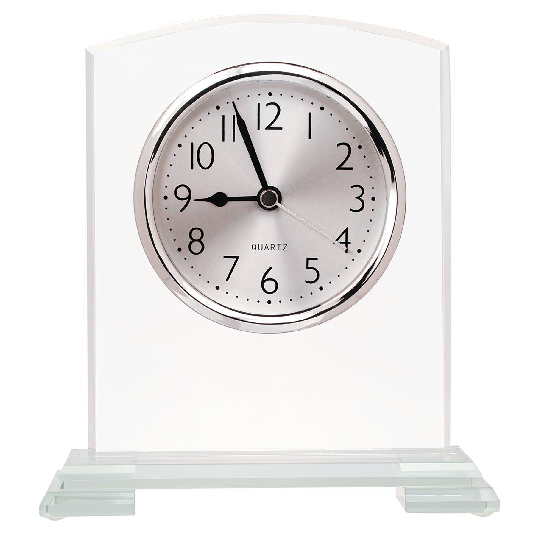 JDS Exec Clock Glass - Silver - Blank