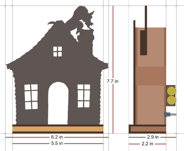 House of Bricks, Miniature - Dimensions